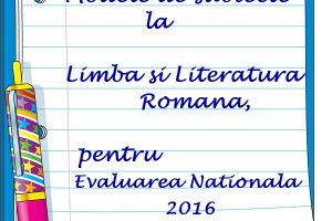 subiecte romana evaluare nationala 2016