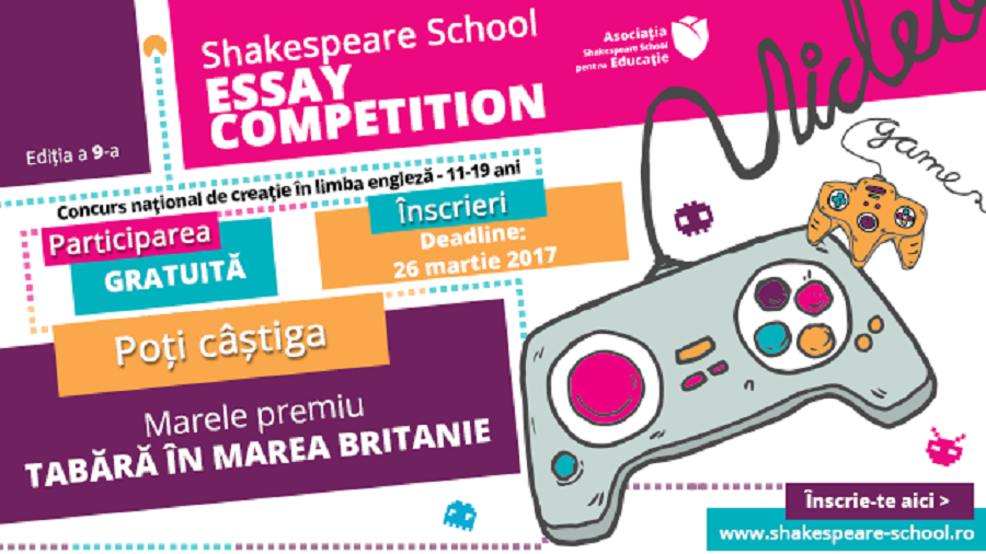 Concursul national de creatie in limba engleza - Shakespeare School Essay Competition