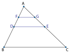 Triunghi ABC 2 linii