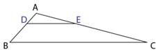 triunghi ABC si dreapta DE