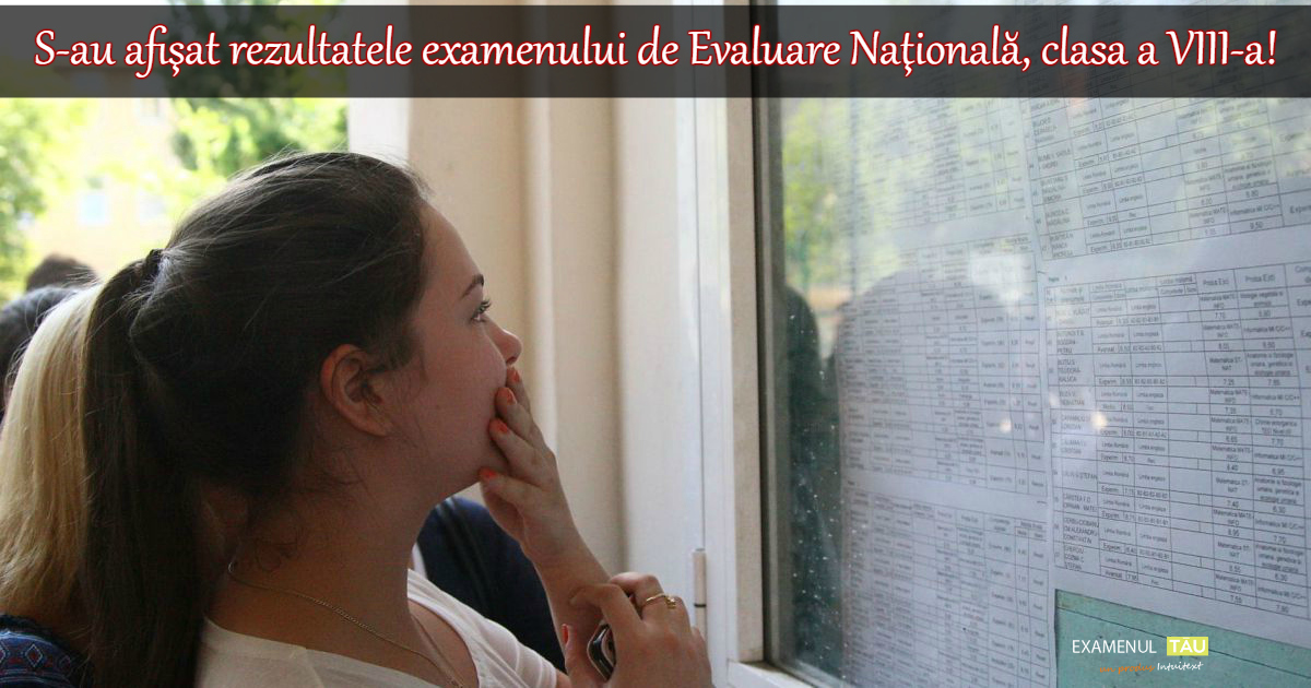 S Au Afisat Rezultatele La Evaluarea Nationala Clasa A Viii A 2019